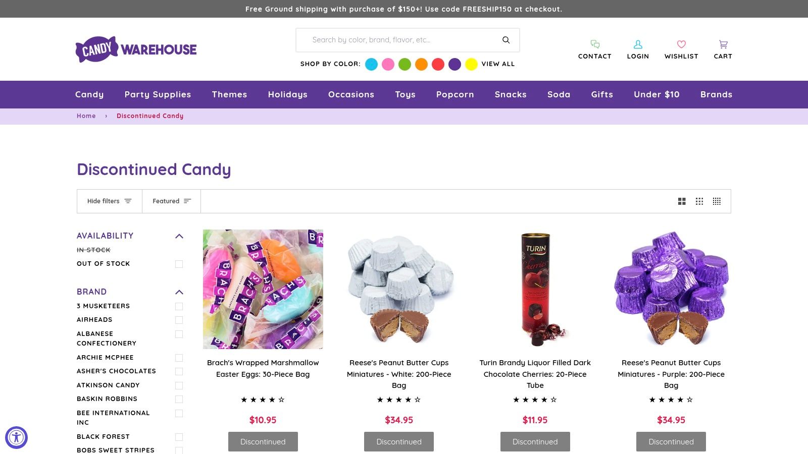 CandyWarehouse (Discontinued Candy collection)