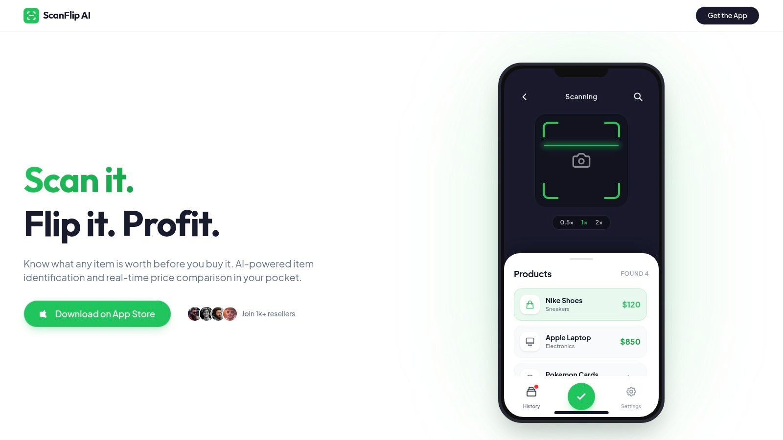 Screenshot from https://www.scanflip.ai