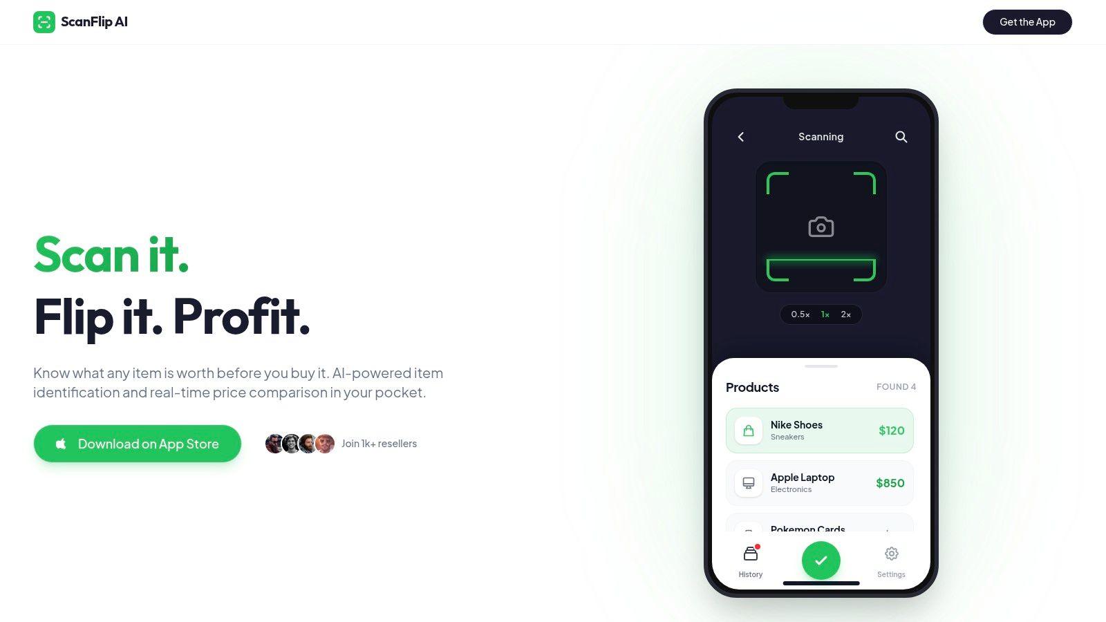 Screenshot from https://www.scanflip.ai